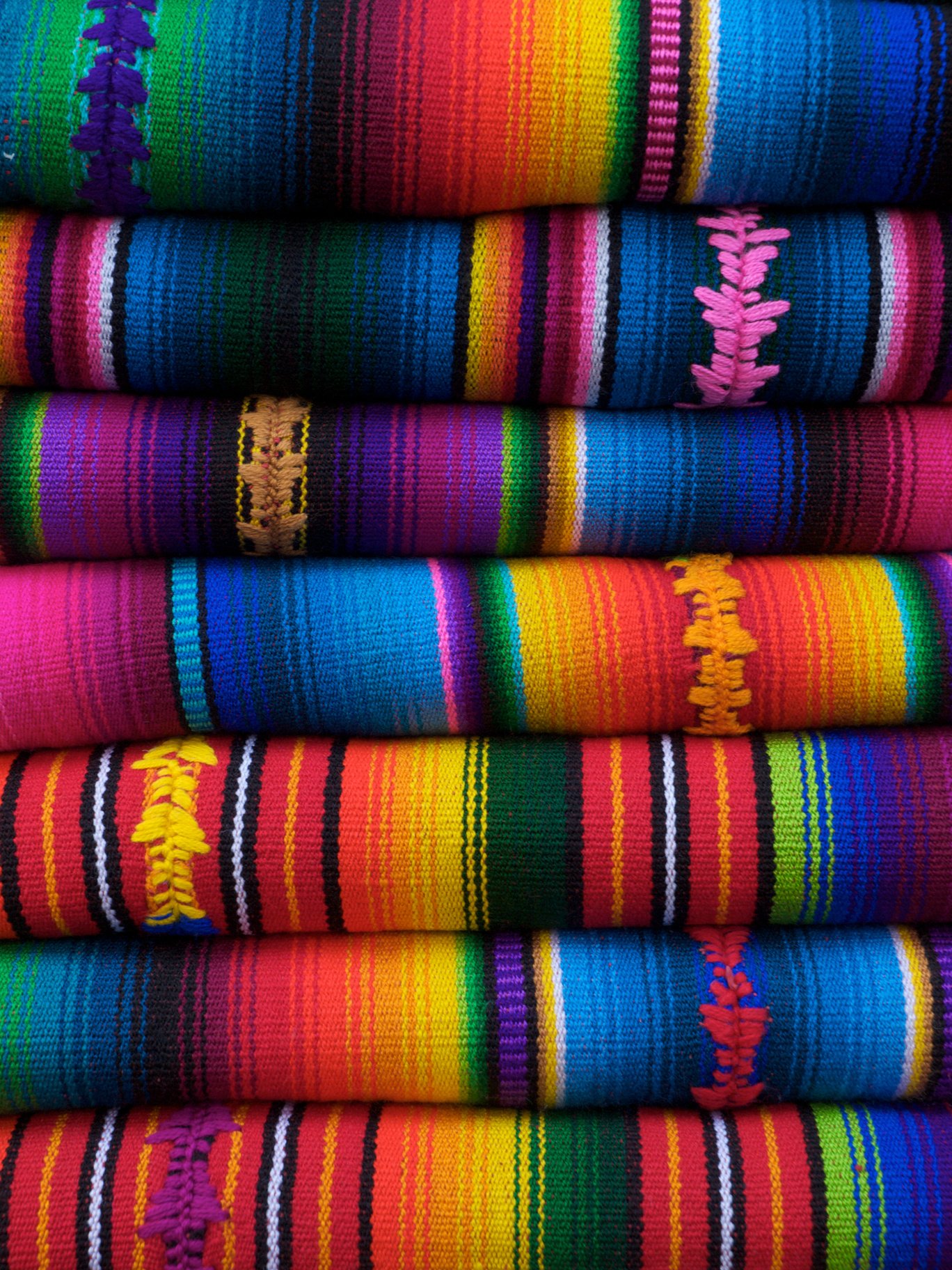 Mayan blankets Chichicastenango Guatemala